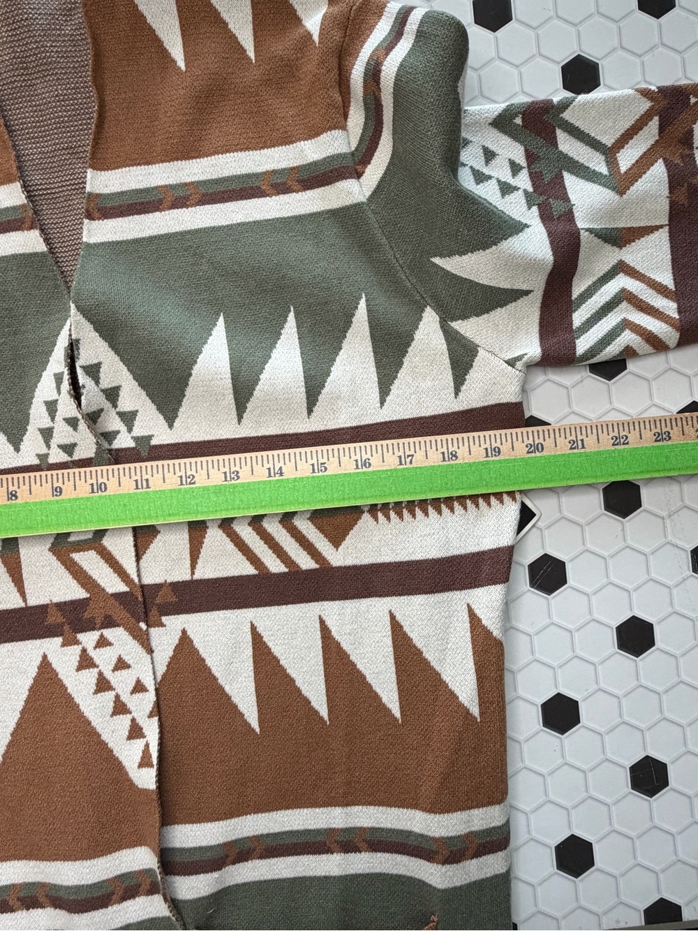 NWT On 12th Aztec Southwestern Open Front Duster Cardigan – Size Large - Picture 7 of 8